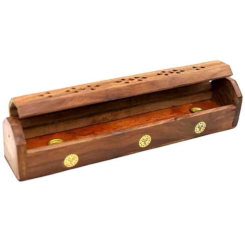 Rectangular Box With Compartment Style Incense Burner (IB1) | Assorted Designs product image